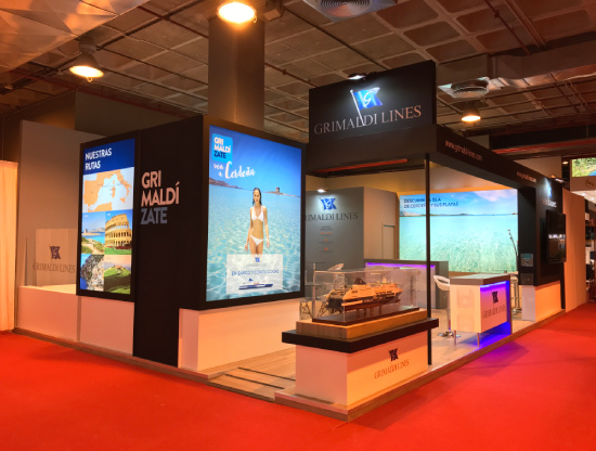 diseño de stand para Grimaldi en Fitur