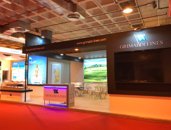 diseño de stand para Grimaldi en Fitur